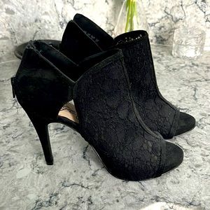 Super Cute Black Lace Fergie Booties